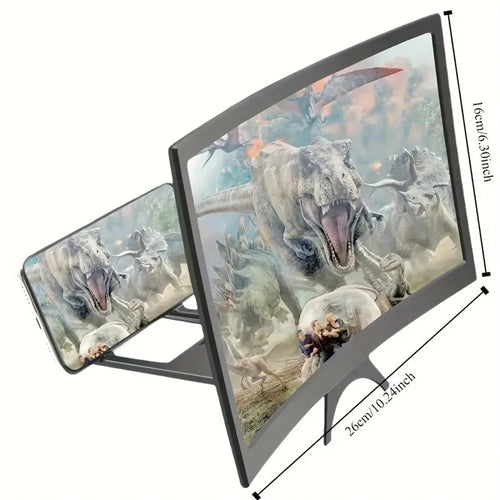 12 Inch/Phone Screen 3D HD Magnifier Movie Video Amplifier Holder Enlarger Screen Smart Phone Magnifying Curved Screen