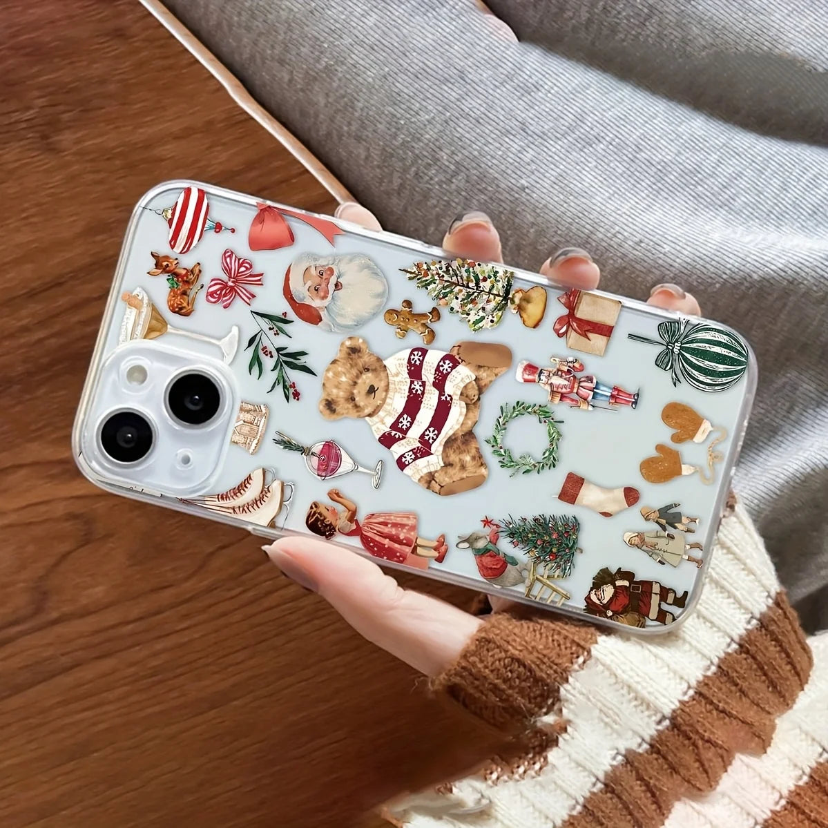 Christmas element series mobile phone case suitable for17/16/15/14/13/1211 Pro Max/Plus/X/8/7，Halloween Phone Case