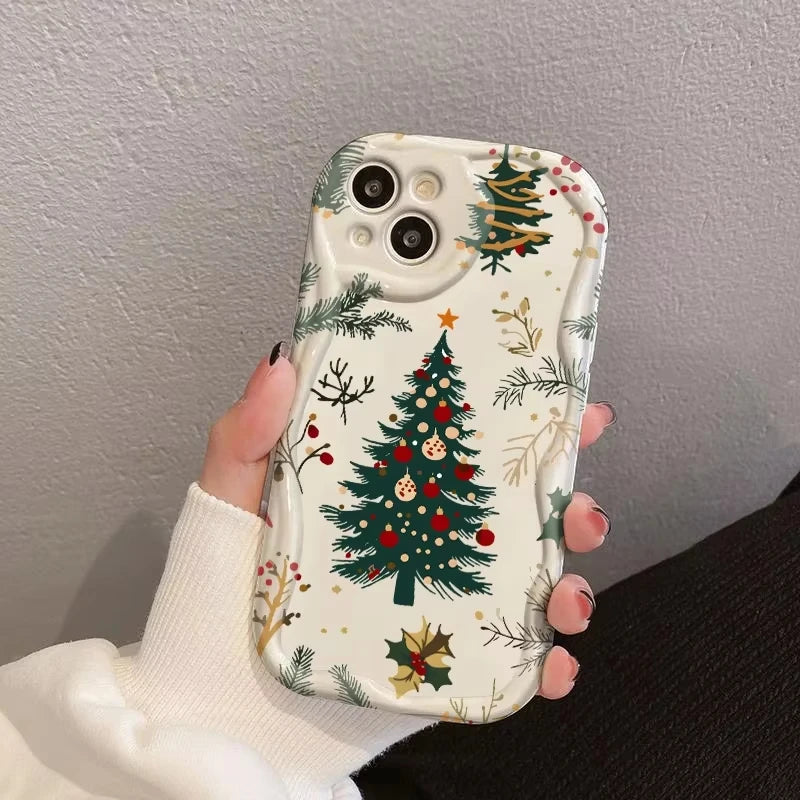 Christmas Celebration Tree Phone Case For iPhone 17 16 15 14 13 12 11 Pro Max XS XR 7 8 Plus SE2 16E 17Air Shockproof Soft Cover