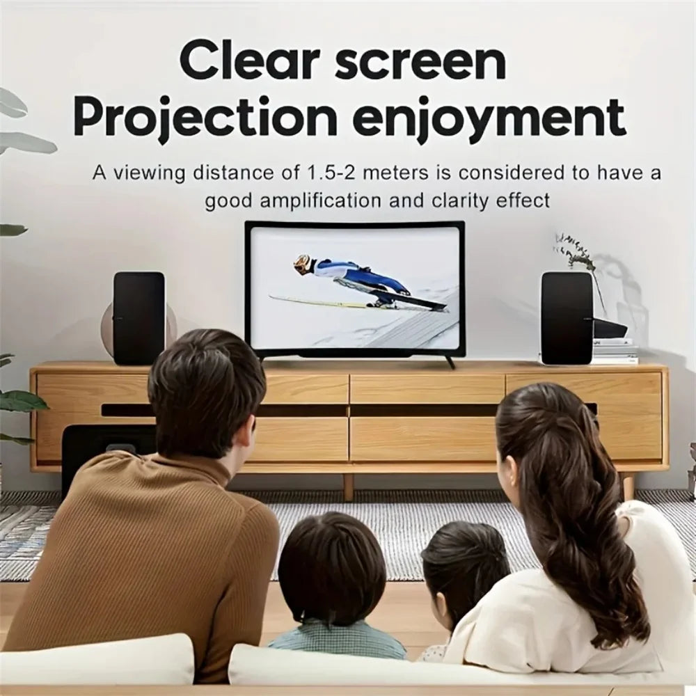 12 Inch/Phone Screen 3D HD Magnifier Movie Video Amplifier Holder Enlarger Screen Smart Phone Magnifying Curved Screen