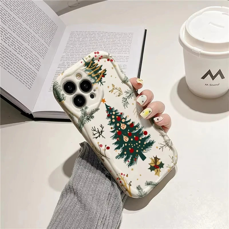 Christmas Celebration Tree Phone Case For iPhone 17 16 15 14 13 12 11 Pro Max XS XR 7 8 Plus SE2 16E 17Air Shockproof Soft Cover